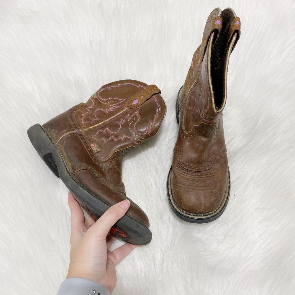 JUSTIN BOOTS Gypsy Brown Cowgirl Boots SZ 8.5